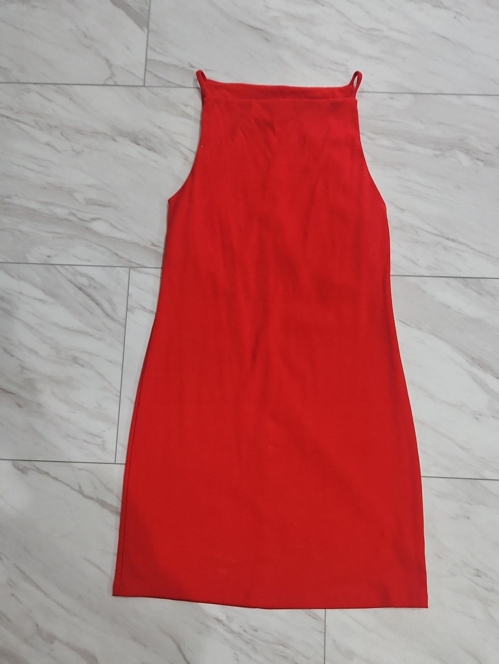 a new day Red Halter Midi Dress